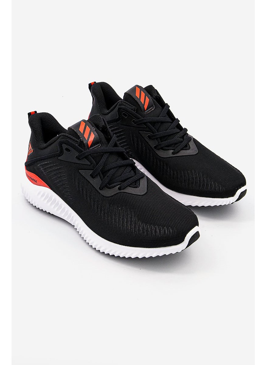 Adidas Kids Boy Alphabounce EK Lace Up Sport Shoes, Black And White  - Image 1