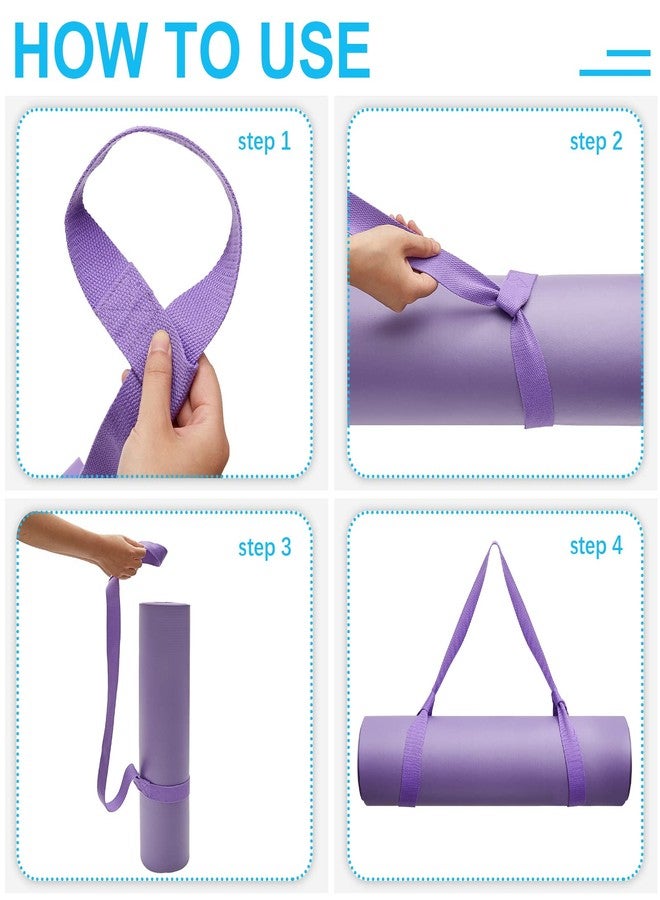 Deekin 4 Pcs Yoga Mat Straps for Carrying Yoga Mat Holder Adjustable Thick Carrier Exercise Sling Cotton Workout Stretching Band for Carrying Large Mats Roller Skate - Image 4
