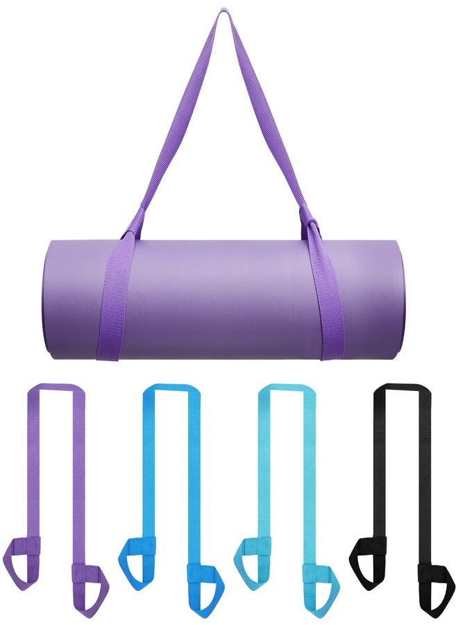 Deekin 4 Pcs Yoga Mat Straps for Carrying Yoga Mat Holder Adjustable Thick Carrier Exercise Sling Cotton Workout Stretching Band for Carrying Large Mats Roller Skate - Image 1