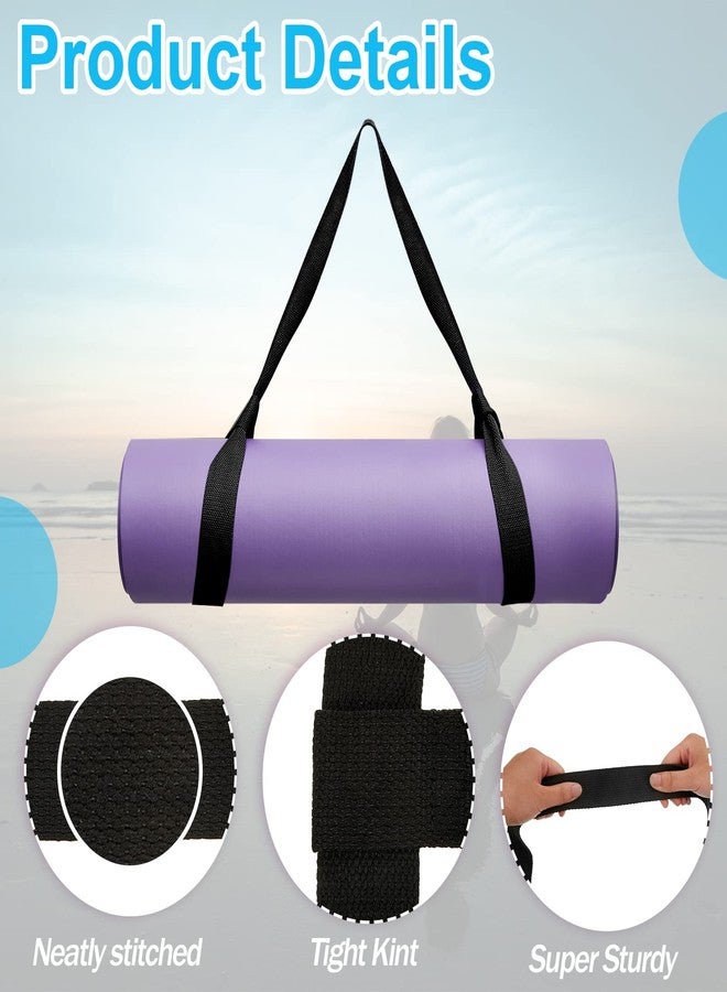 Deekin 4 Pcs Yoga Mat Straps for Carrying Yoga Mat Holder Adjustable Thick Carrier Exercise Sling Cotton Workout Stretching Band for Carrying Large Mats Roller Skate - Image 3