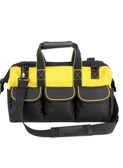 Excefore Heavy Duty Garden Tools Bag, Waterproof Hard Bottom, 5inch Wide Mouth Tool Bag, Suitable for Various Tools, Electrician Carpenter Mechanic (Yellow)  - Image 1