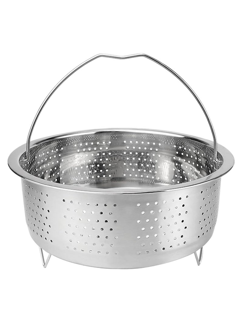 Zikra سلة بخار من الفولاذ المقاوم للصدأ مع مقبض لطهي الأرز سلة بخار معدنية إدخال بخار رف بخار لطباخ الأرز دافئ أدوات المطبخ فضي 20 سم - Image 1