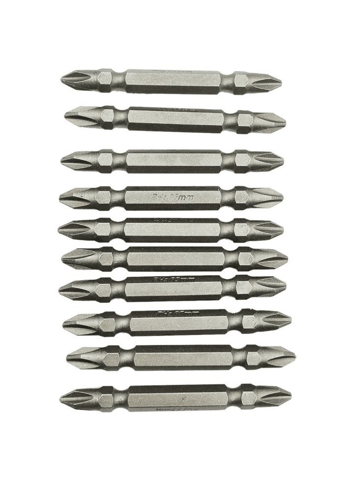 ديفاونز مجموعة رؤوس مفكات براغي DEFAONS PH2 مقاس 65 مم - رؤوس مفكات فيليبس مزدوجة الأطراف، مصنوعة من الفولاذ المتين، برؤوس مغناطيسية، مجموعة من 10 قطع للمثاقب ومفكات الصدمات - Image 2