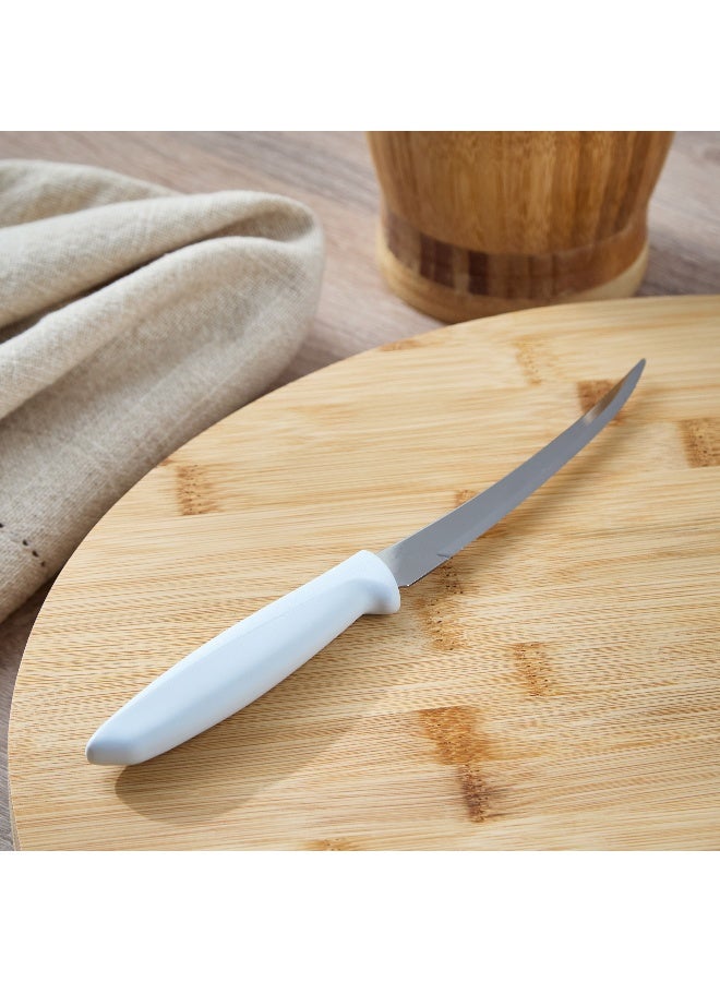 Home Box Tramontina Plenus 5 Inches Tomato Knife with Stainless Steel Blade and White Polypropylene Handle - Image 1