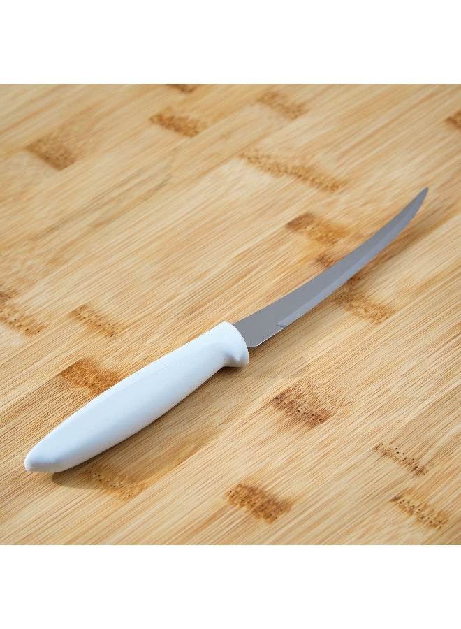 Home Box Tramontina Plenus 5 Inches Tomato Knife with Stainless Steel Blade and White Polypropylene Handle - Image 2