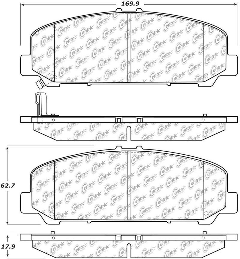 StopTech 105.15090 Ceramic Brake Pad Set - Image 3