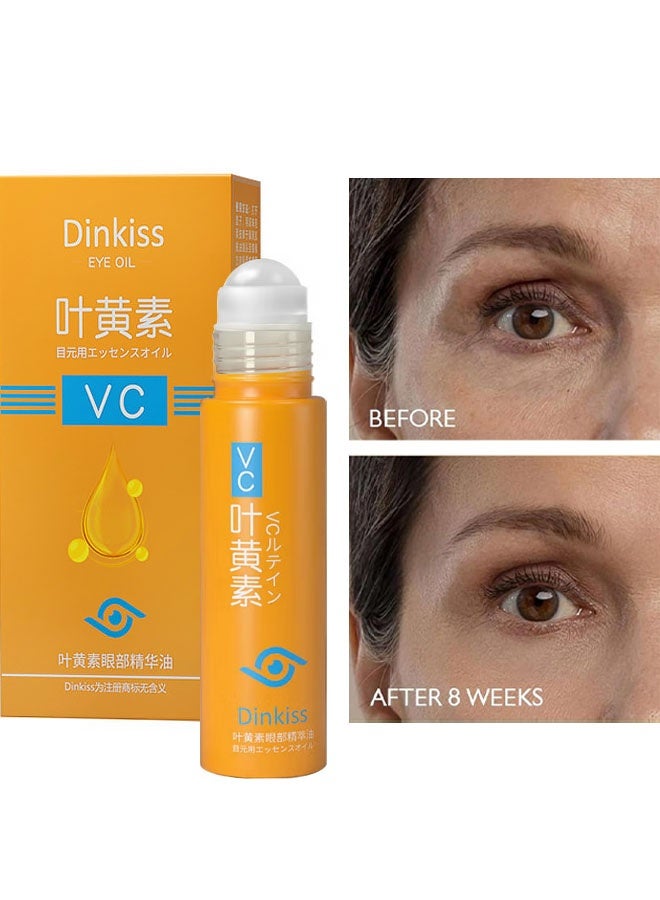 Dinkiss VC-Lutein Eye Essence Oil, Lutein Eye Serum, Lutein Eye Oil, Under Eye Oil Roller Ball, Japan Firming Anti-Aging Eye Serum For Eye Bags (8ml) - Image 1