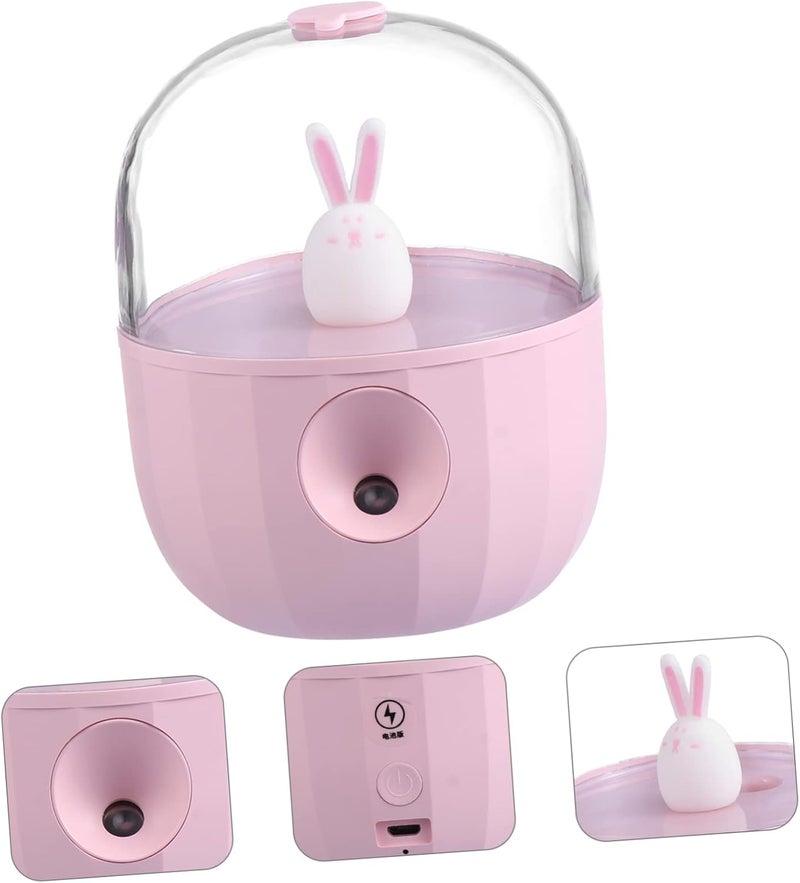 klarako 1pc Bedside for Center Cool LED Creative Air Aroma Lighted Animal Light Diffuser Sprayer Silicone Portable Night Home Office Mist Decoration Humidifiers with Humidifier Rabbit - Image 3