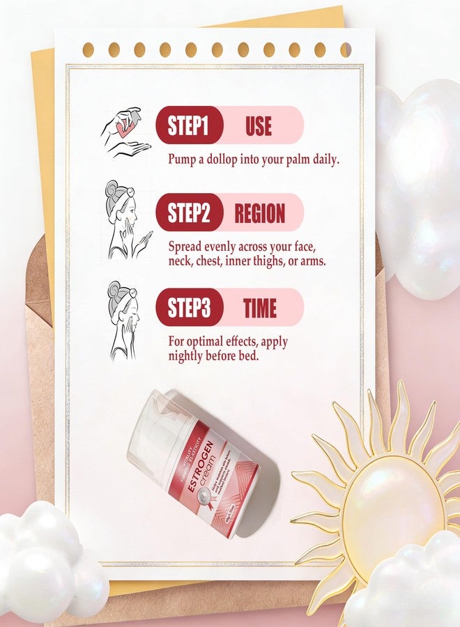 Zosudull Estrogen Cream,Estriol Face Cream – Hydrating Moisturizer with Botanical Peptides, Non-Greasy Formula for Radiant Skin – 1.76 oz‌ - Image 4