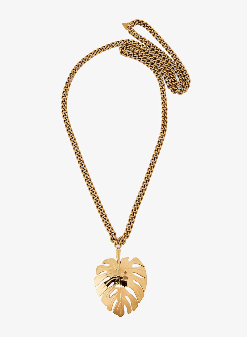 GUESS Leaf Charm Chain Necklace