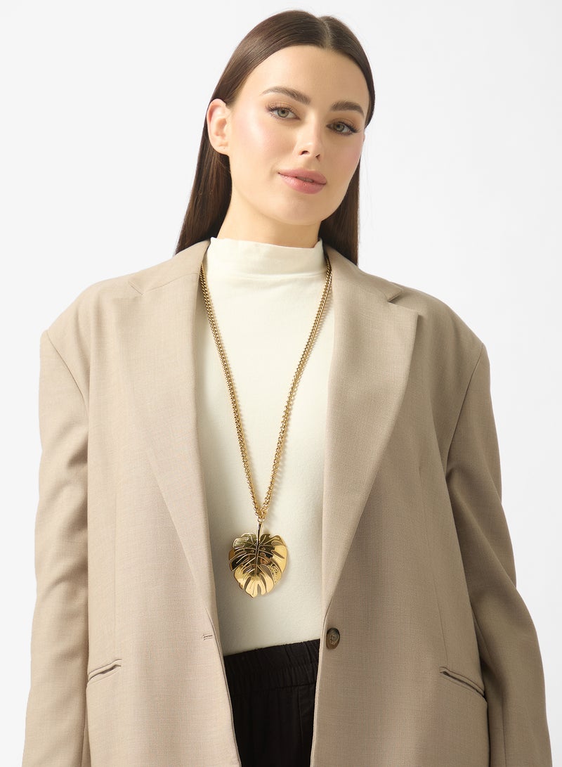 GUESS Leaf Charm Chain Necklace - Image 5