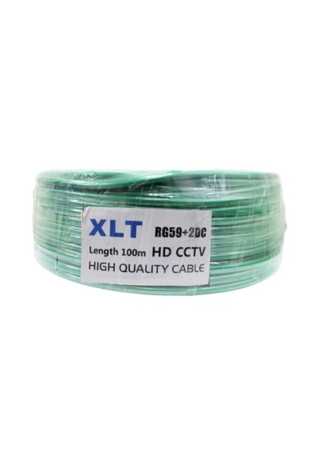 XLT RG59 Coaxial Cable With Power for CCTV Security Camera 100 meter - Image 1