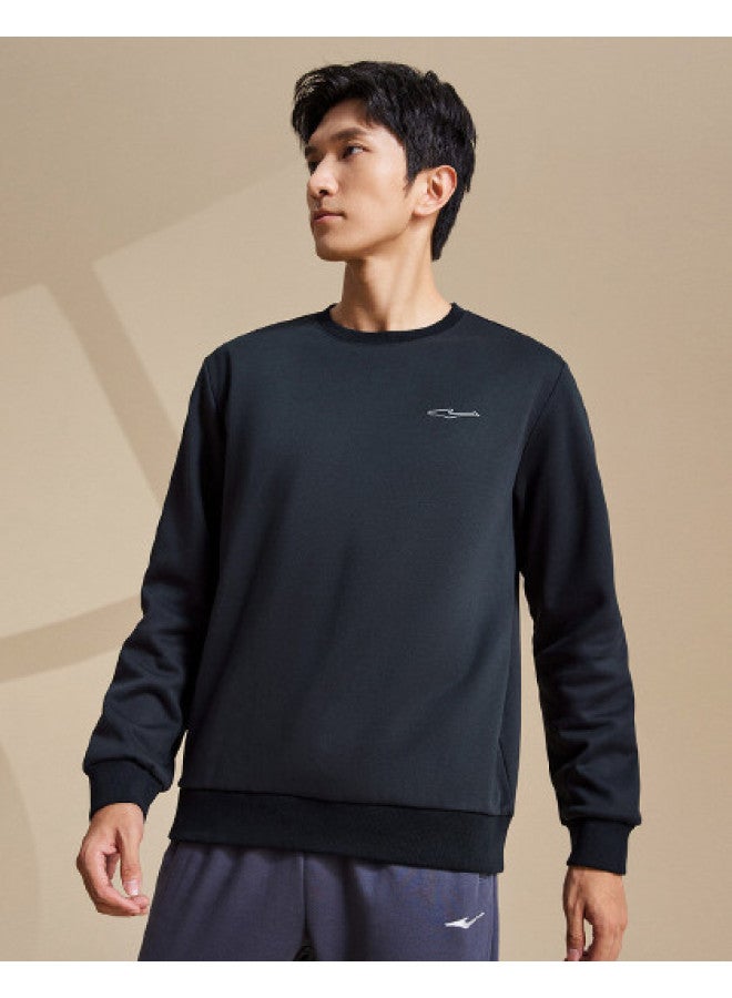 ERKE Soft Fleece】men's Sports Hoodie, Autumn And Winter Lightweight Round Neck Pullover, Thickened Men's Pullover Hooded Top - Image 1