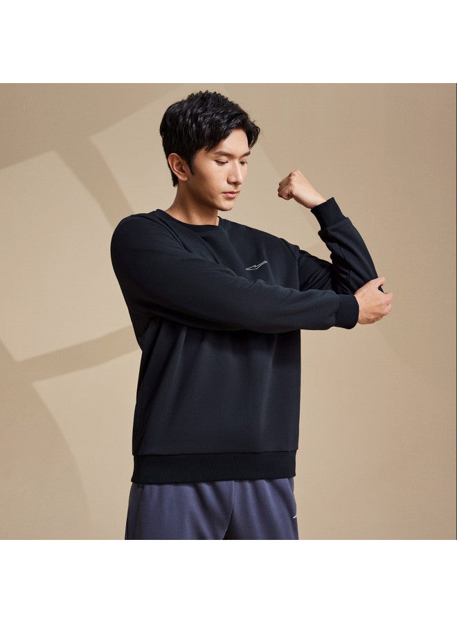 ERKE Soft Fleece】men's Sports Hoodie, Autumn And Winter Lightweight Round Neck Pullover, Thickened Men's Pullover Hooded Top - Image 3