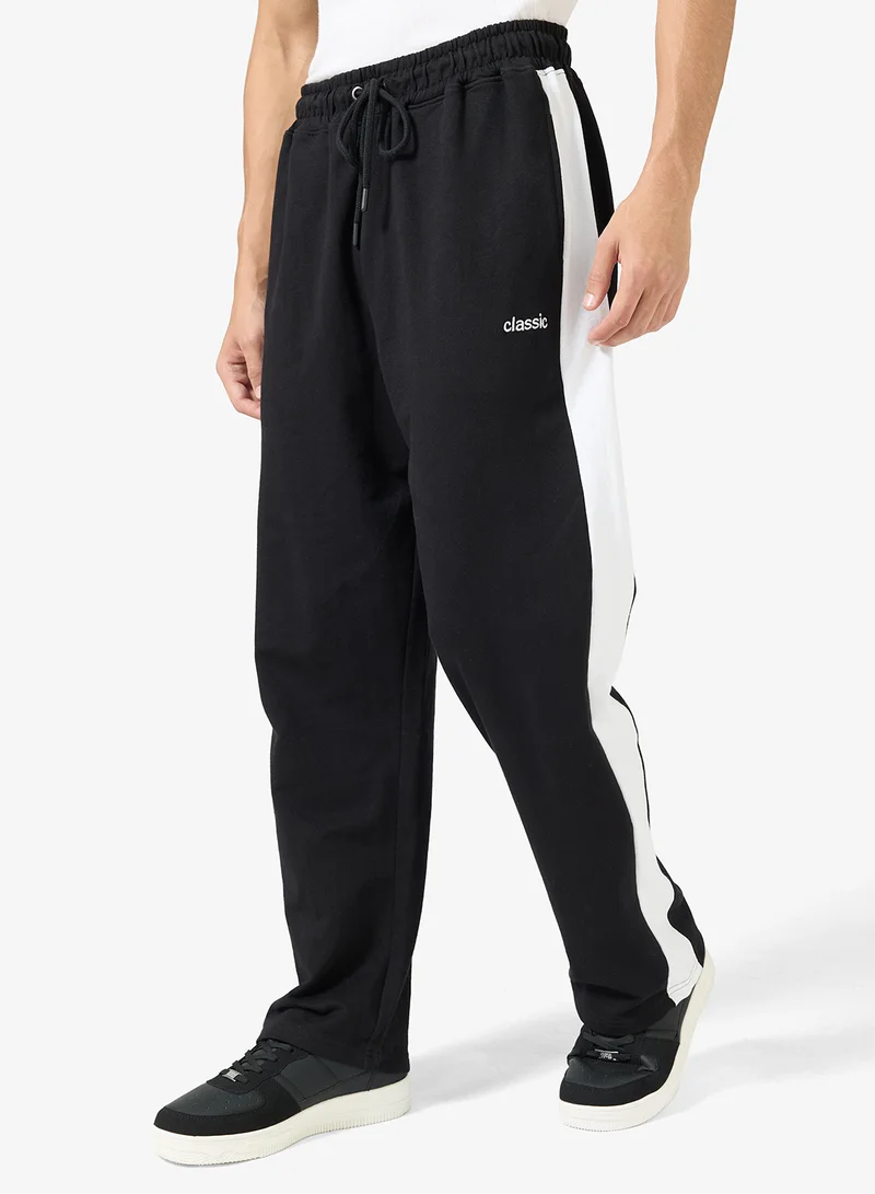 Seventy Five Stripe Text Oversized Joggers