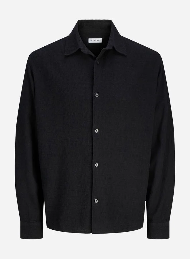 JACK & JONES Jack & Jones Jjleo Jacquard Long Sleeve Shirt