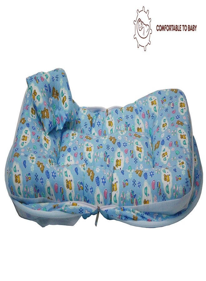 KooKyKooby Baby Mosquito and Insect Protection Net with Bedding (New Blue) - Image 4