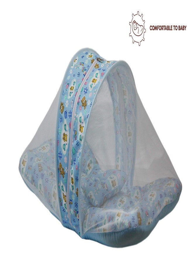 KooKyKooby Baby Mosquito and Insect Protection Net with Bedding (New Blue) - Image 3