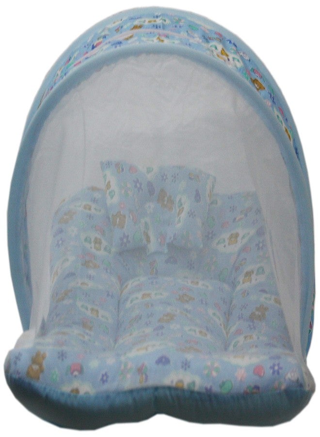 KooKyKooby Baby Mosquito and Insect Protection Net with Bedding (New Blue) - Image 1