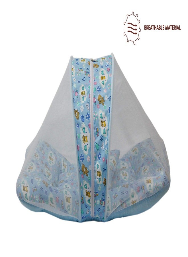 KooKyKooby Baby Mosquito and Insect Protection Net with Bedding (New Blue) - Image 2