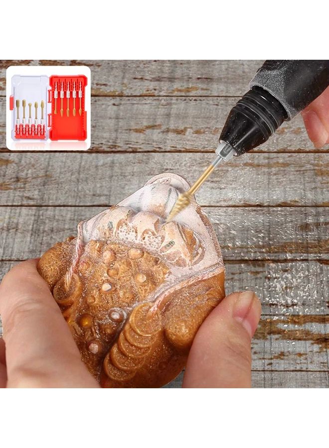 10pcs 1 4 Inch Carbide Burr Set Double Cut Die Grinder Bits Golden and Silvery - Image 3