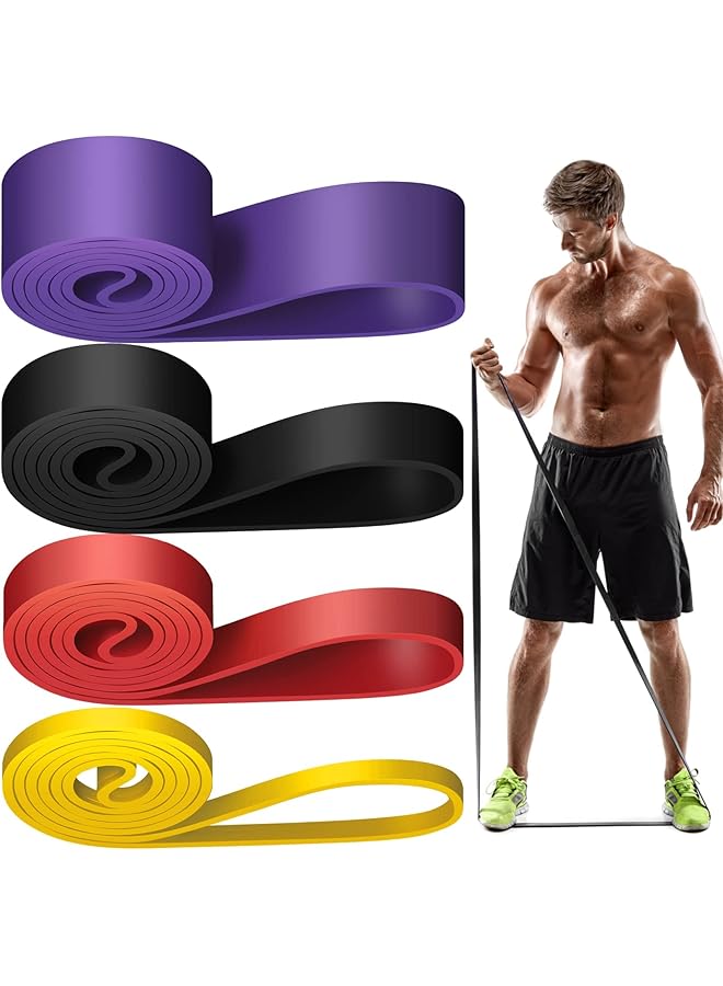 Excefore Resistance Bands Set 4pcs Exercise Bands for Men & Women Pull Up Assistance Bands Suitable for Muscle Training Physical Therapy - Image 1