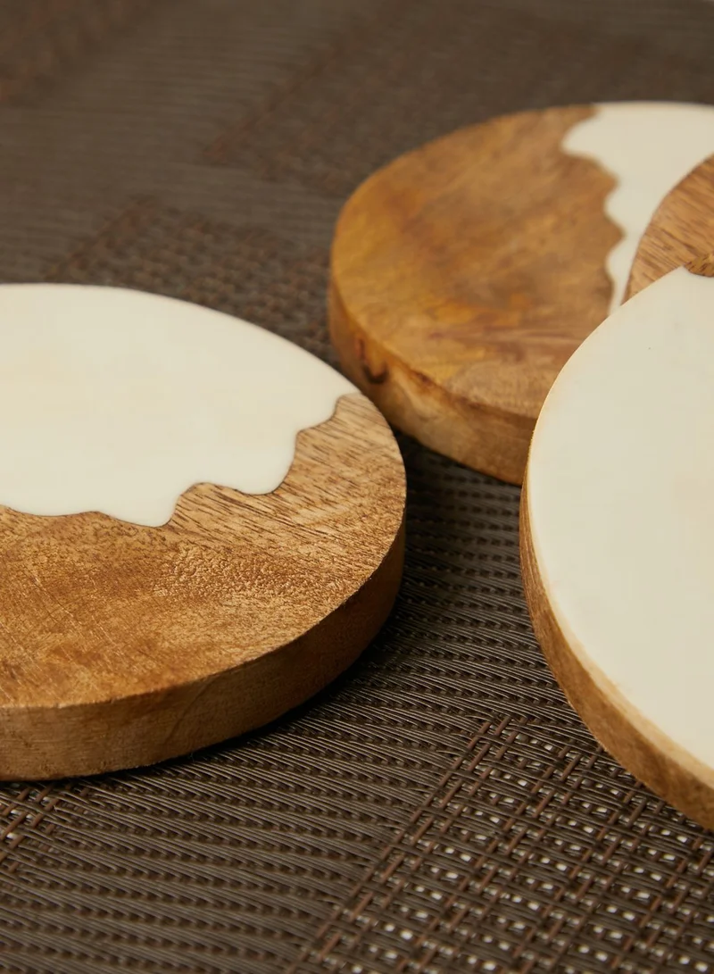 AURORA Set Of 4 Painted Coasters