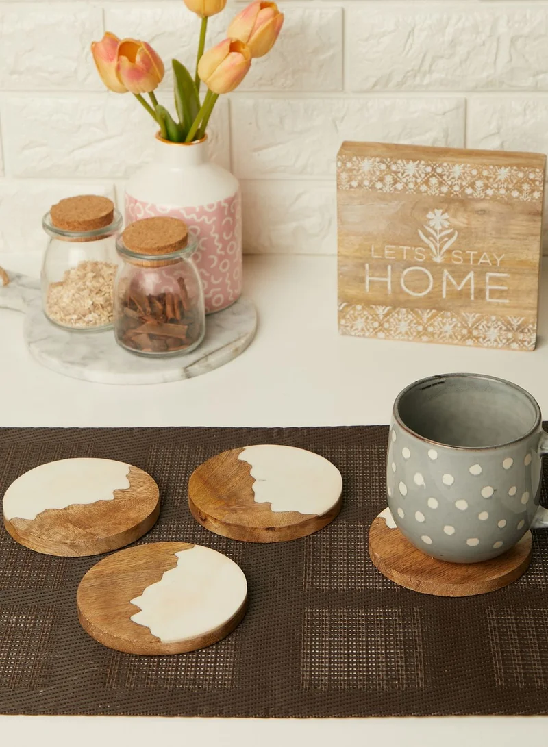 AURORA Set Of 4 Painted Coasters