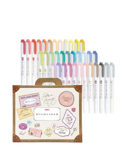 ZEBRA ZEBRA WKT7-35C Highlighter, Mildliner, 35 Color Set, Gift Box Included  - Image 1