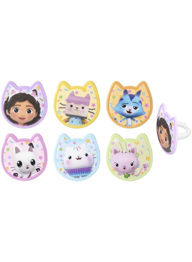 DecoPac DecoPac DreamWorks Gabby's Dollhouse Rings, 24 Cupcake Decorations Featuring Gabby, Pandy Paws, Irresistible Kitty Characters, and Super Fun Adventures! - 24 Pack  - Image 5