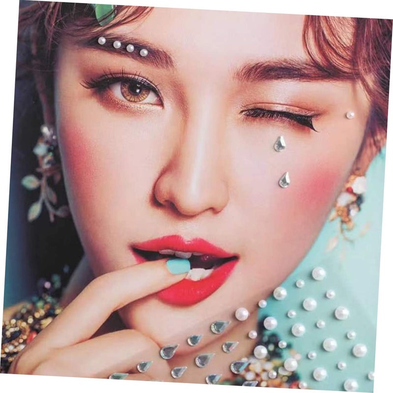 5sets Acrylic Face Jewels Stickers Self Adhesive Rhinestones for Makeup Eyes and Festive Decor - Image 3