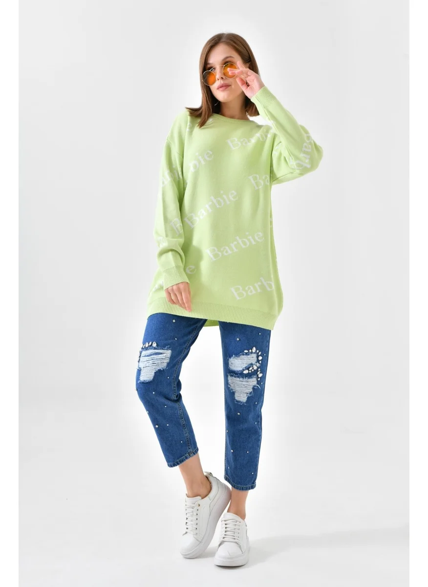 Garmi Ftz Women Barbie Sweater Pistachio Green