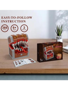 Excefore Mimic Chest for Dungeons and Dragons Tower, Dragons Board Game Monster Model Collection Toy, DIY Pirate Treasure Box STEM Gifts for Fans and Friends for Boys and Girls Over 6 Years Old (366pcs)  - Image 4