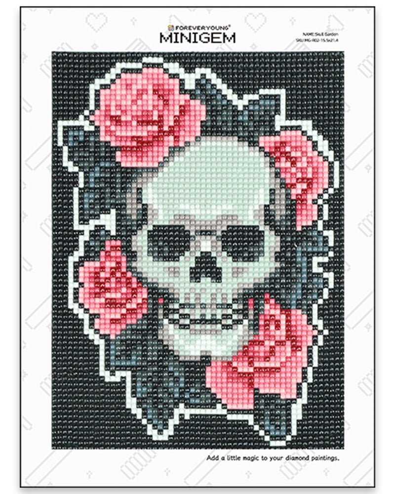 forever young Minigem Horror Diamond Painting Kits for Adults Gothic Canvas Small Diamond Art Kits for Beginners Round Beads Horror Diamond Art Kits for Adults 61 x 84 Inch Skull Garden - Image 3