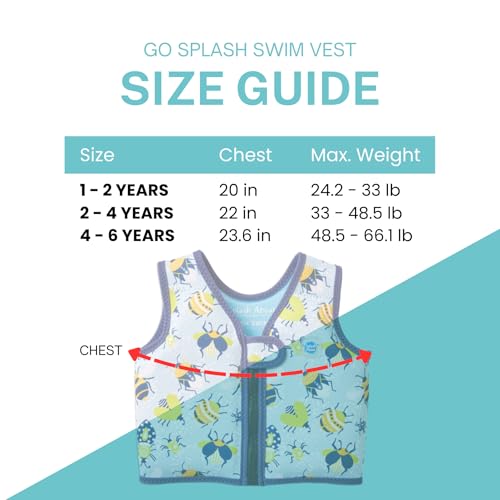 Splash About Go Splash Swim Vest, Garden Bugs, 1-2 Years - Image 4