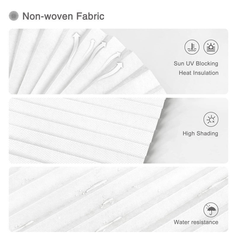 Jlong Blackout Blinds for Windows Pleated Paper Shades Adhesive Cordless Office,Living Room,Bedroom,Light Filtering,Easy to Cut and Install, White-semi Shading, 23.6*59''(60*150cm) - Image 2
