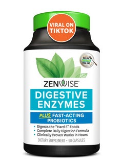 Zenwise Health Digestive Enzymes for Gut Health - Probiotic Multi Enzymes with Prebiotics and Probiotics for Women and Men for Digestive Health and Bloating Relief, Daily Enzymes for Digestion -60 CT - pzsku/Z75500DE8384B7AC50223Z/45/_/1735907569/63c97898-7bd5-44ce-8380-b249a93e8939