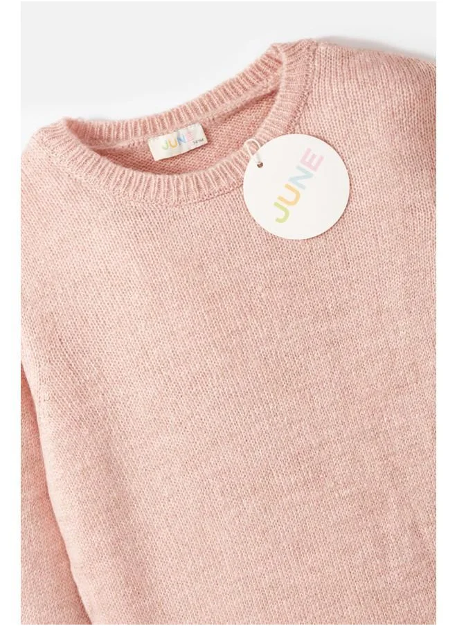 جون June Girl Basic Plain Sweater Dark Pink