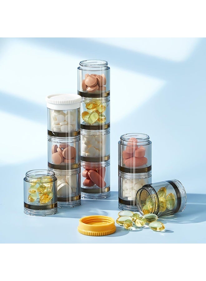 Weekly Pill Organizer, 7-Day Medicine Dispenser with 3 Daily Compartments, Rotating Threaded Design, Green - Image 4