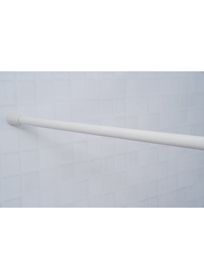 Pan Home Tedd Extendable Shower Curtain Rod 130-240cm-White - Image 3