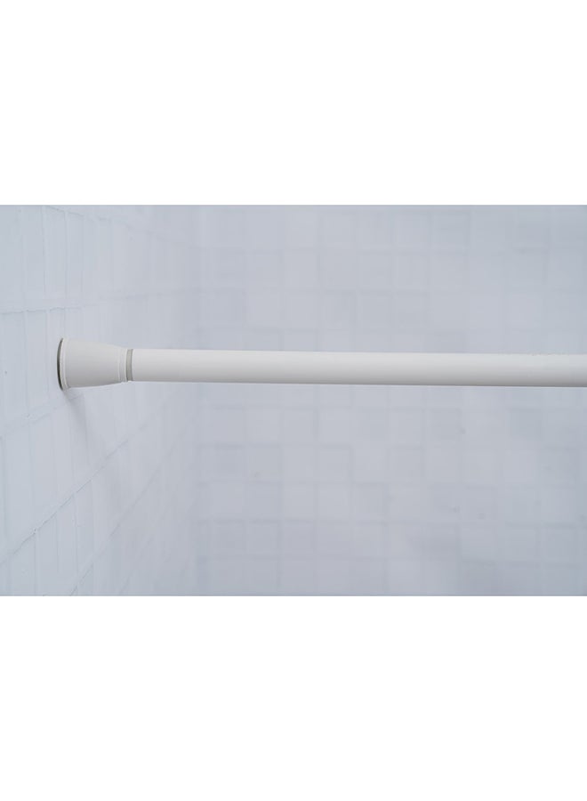 Pan Home Tedd Extendable Shower Curtain Rod 130-240cm-White - Image 2