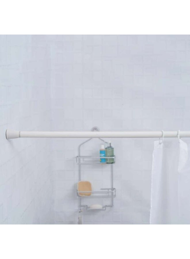 Pan Home Tedd Extendable Shower Curtain Rod 130-240cm-White - Image 1