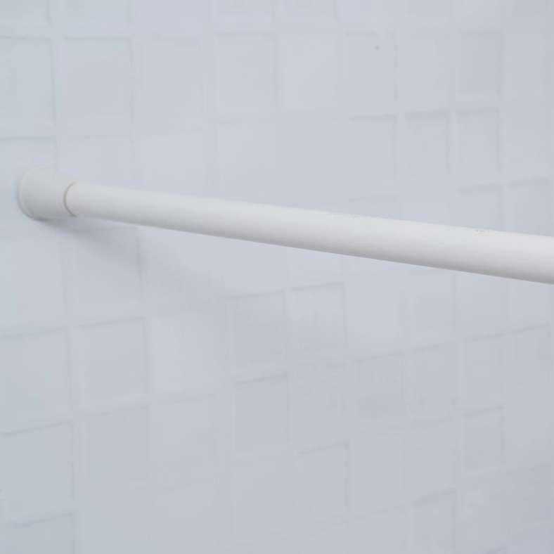 Pan Home قضيب ستارة حمام قابل للتمديد من تيد، 130-240 سم، أبيض - Image 3