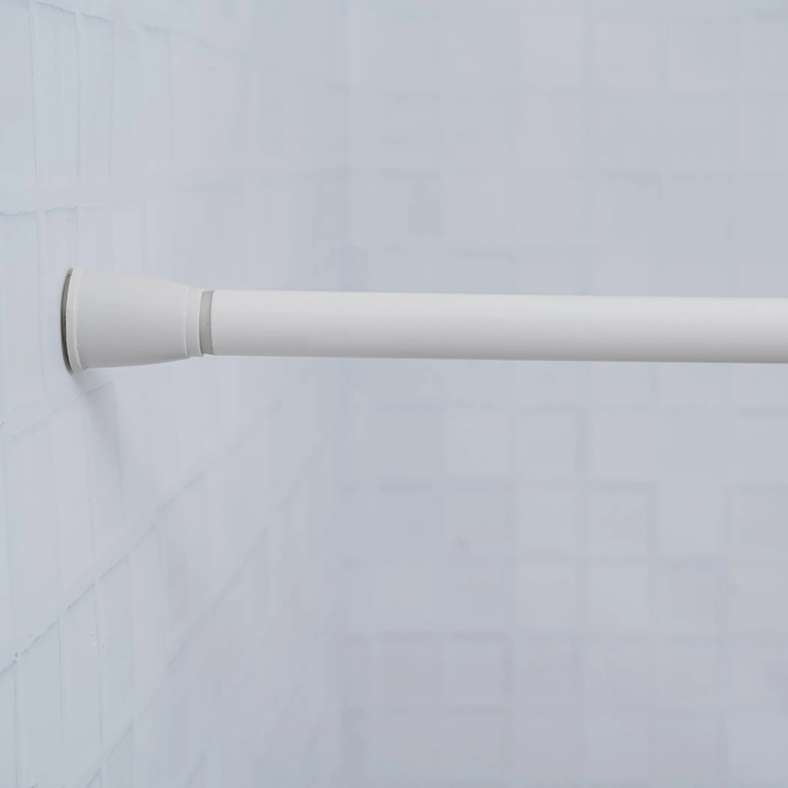 Pan Home قضيب ستارة حمام قابل للتمديد من تيد، 130-240 سم، أبيض - Image 2