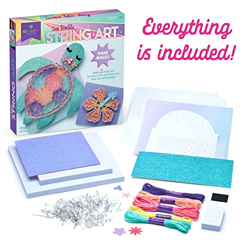 Craft Tastic Craft-tastic — String Art Sea Turtle for 2 Fun Craft Projects — Sea Turtle and Hibiscus Flower — Ages 10+ - Image 2