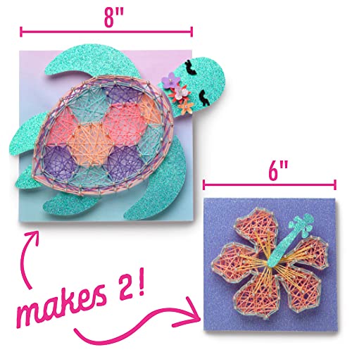 Craft Tastic Craft-tastic — String Art Sea Turtle for 2 Fun Craft Projects — Sea Turtle and Hibiscus Flower — Ages 10+ - Image 3