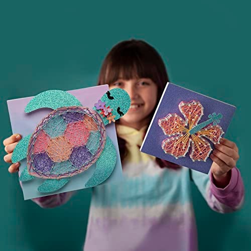 Craft Tastic Craft-tastic — String Art Sea Turtle for 2 Fun Craft Projects — Sea Turtle and Hibiscus Flower — Ages 10+ - Image 4