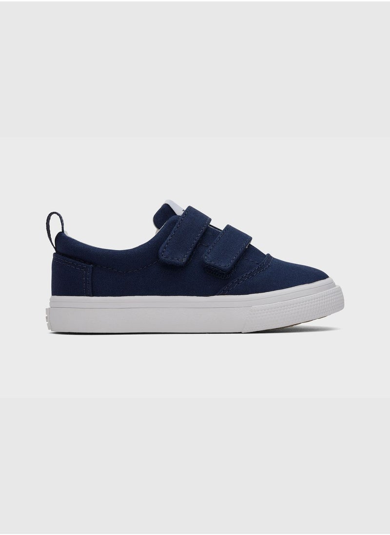 TOMS - Navy Canvas Tiny Boys Alpargata Fenix Double Strap - Image 1