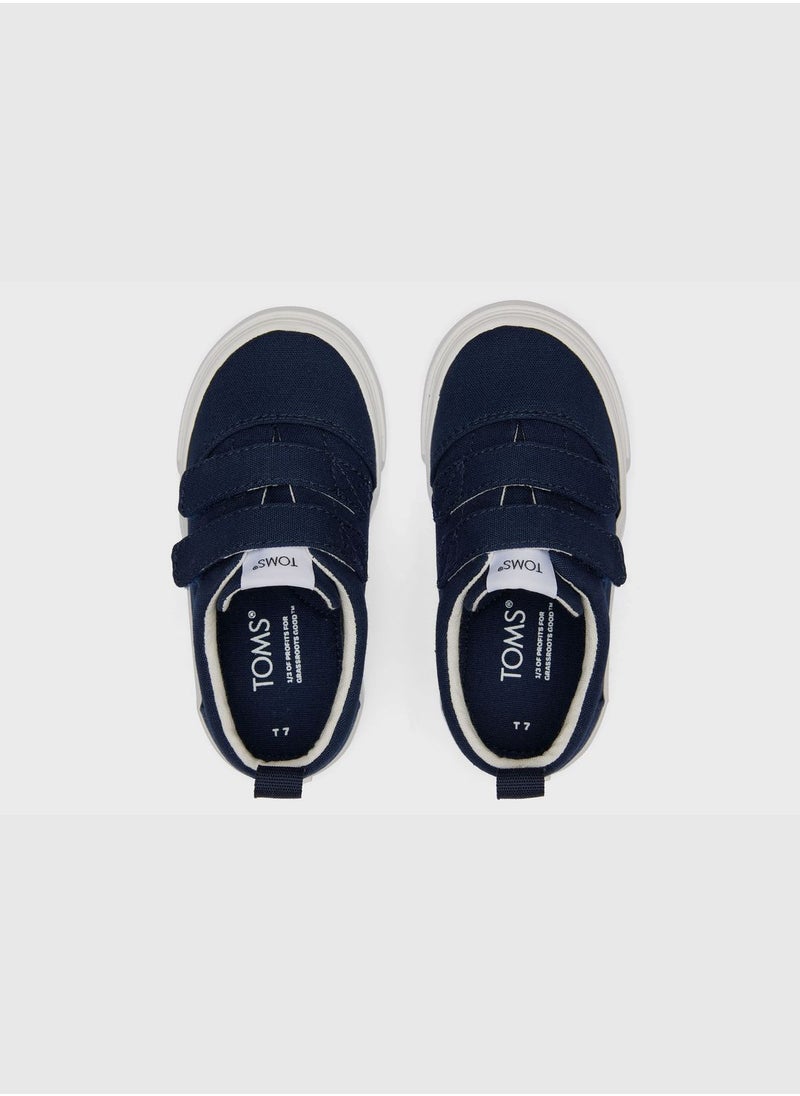 TOMS - Navy Canvas Tiny Boys Alpargata Fenix Double Strap - Image 1