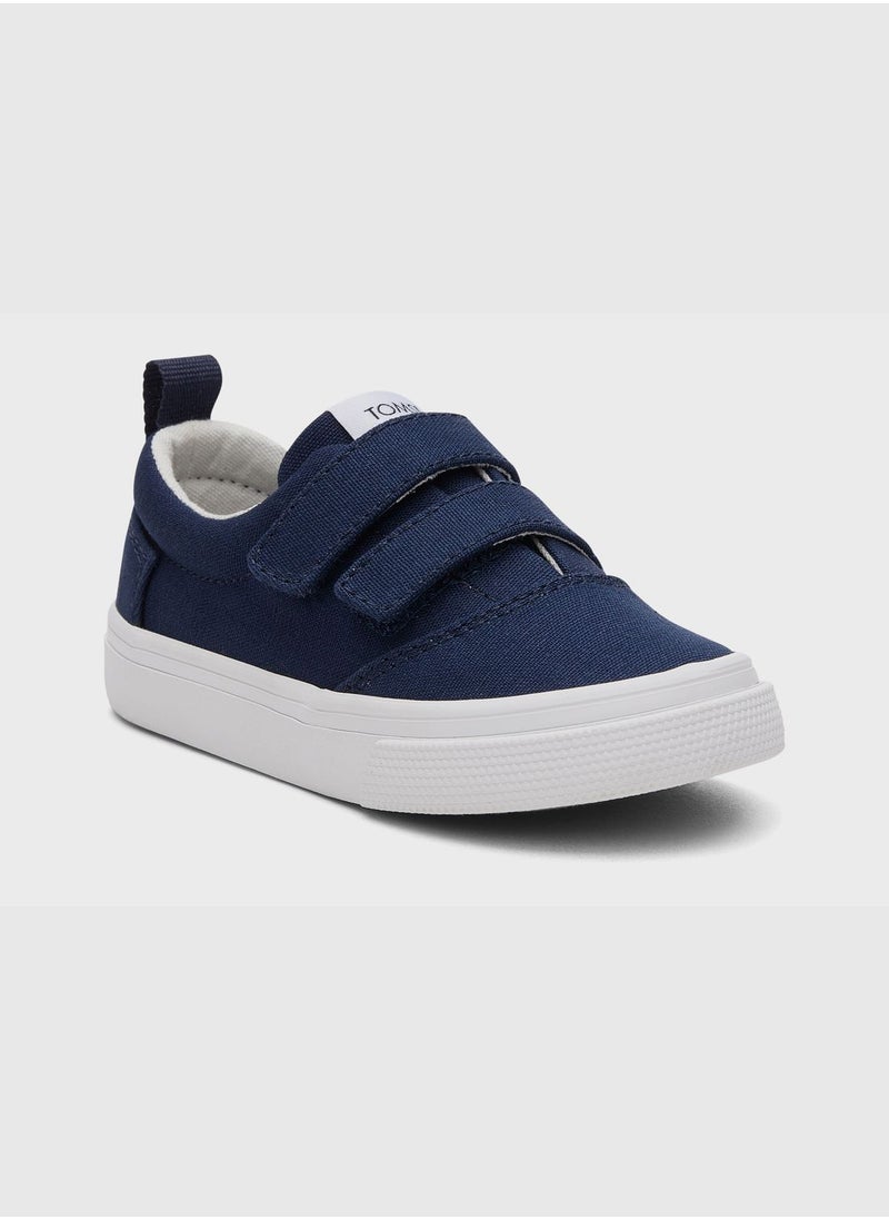 TOMS - Navy Canvas Tiny Boys Alpargata Fenix Double Strap - Image 1